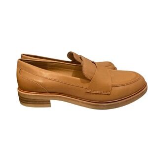 CROWN VINTAGE Women Tan Leather Classic Loafer Shoes Flats Size 6.5 NWOT